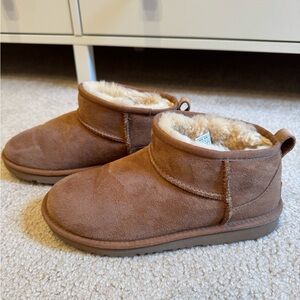UGG Tan Suede Ankle Boots